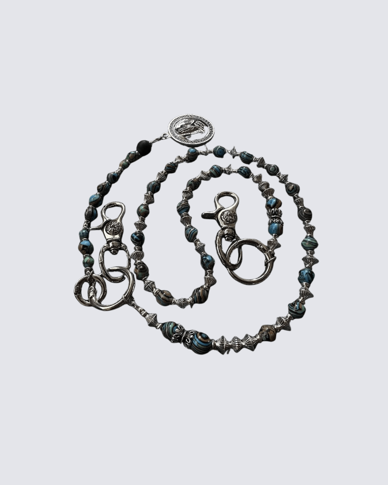 Handmade Turquoise Beaded Jean Chain