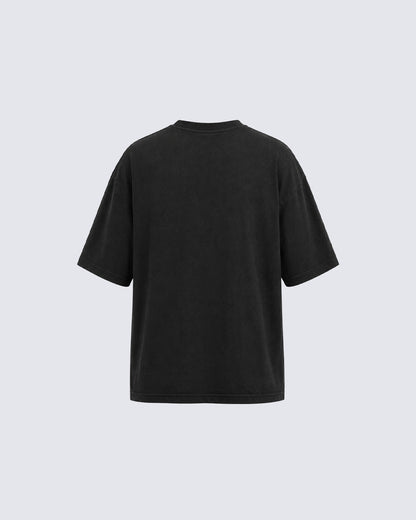 GRYFT Gothic Cross Graphic Oversized T-Shirt