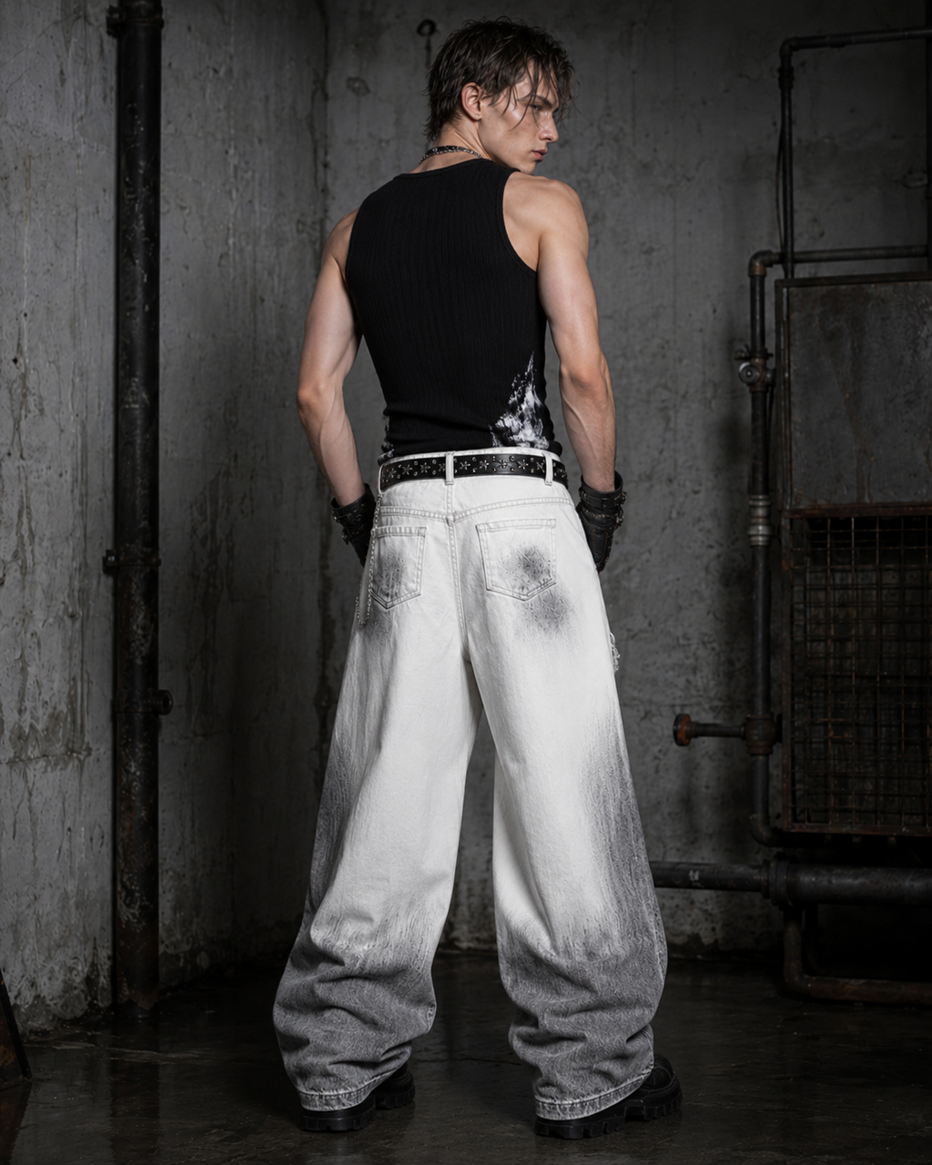 GRYFT Wasteland Distressed Scimitar Jeans