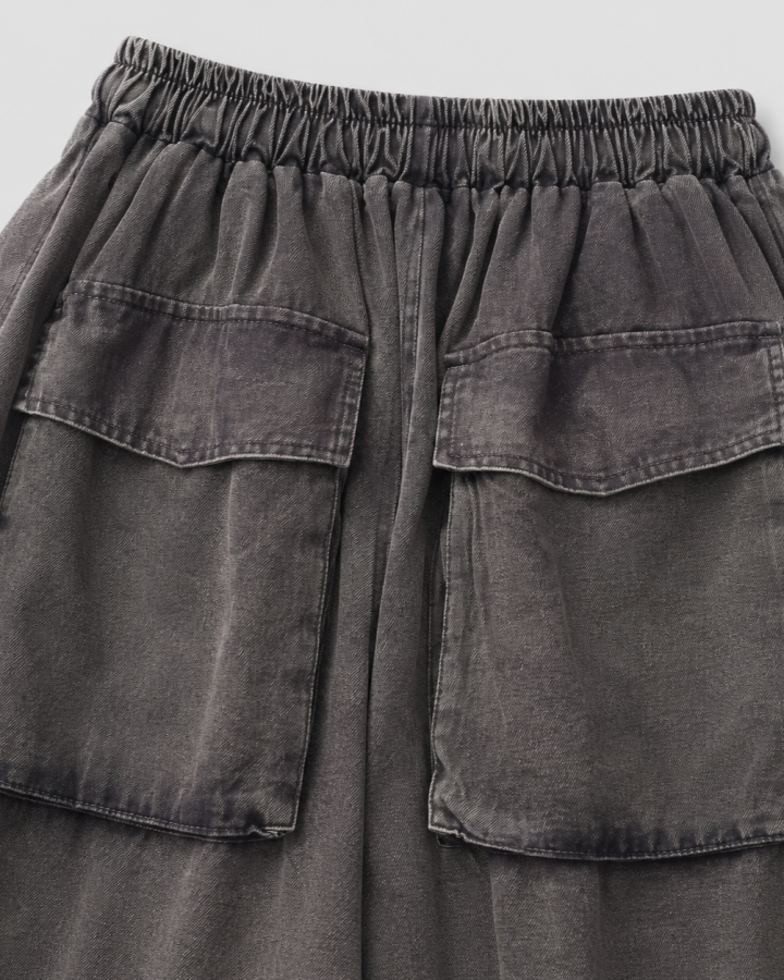 American-Style Patchwork Ripped Jeans With Frayed Edges