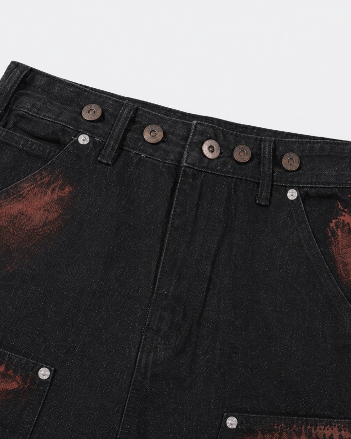 American Retro Short Hellstar Denim Straight Leg Shorts