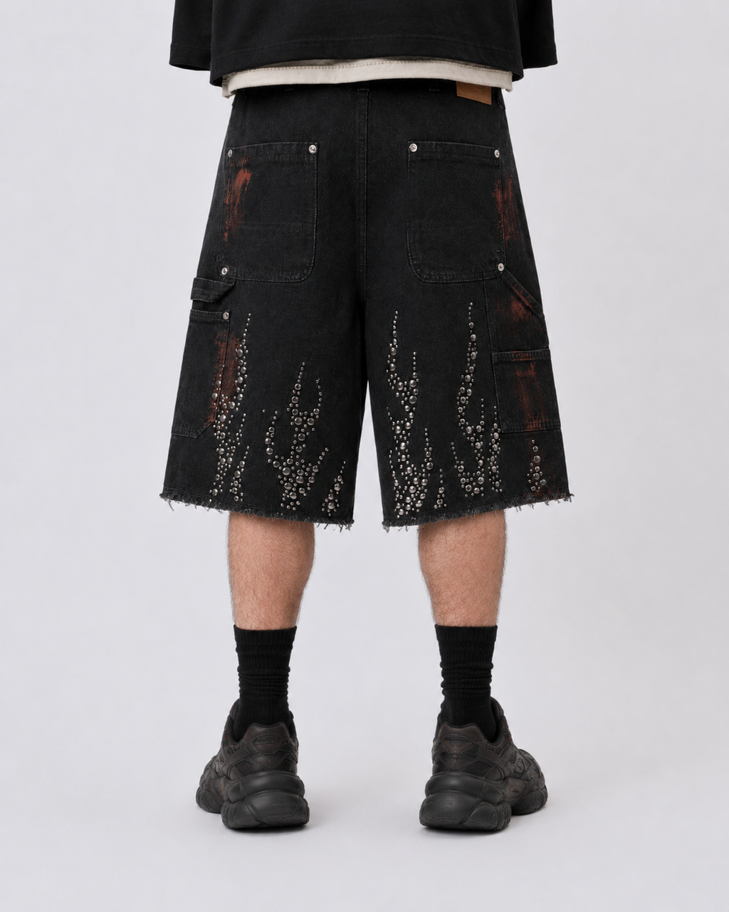 American Retro Short Hellstar Denim Straight Leg Shorts