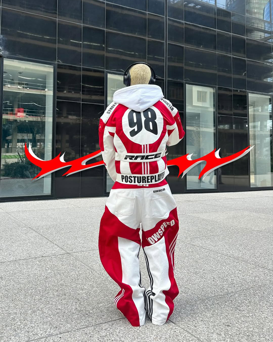 GRYFT Racing Style Graphic Oversized Pants