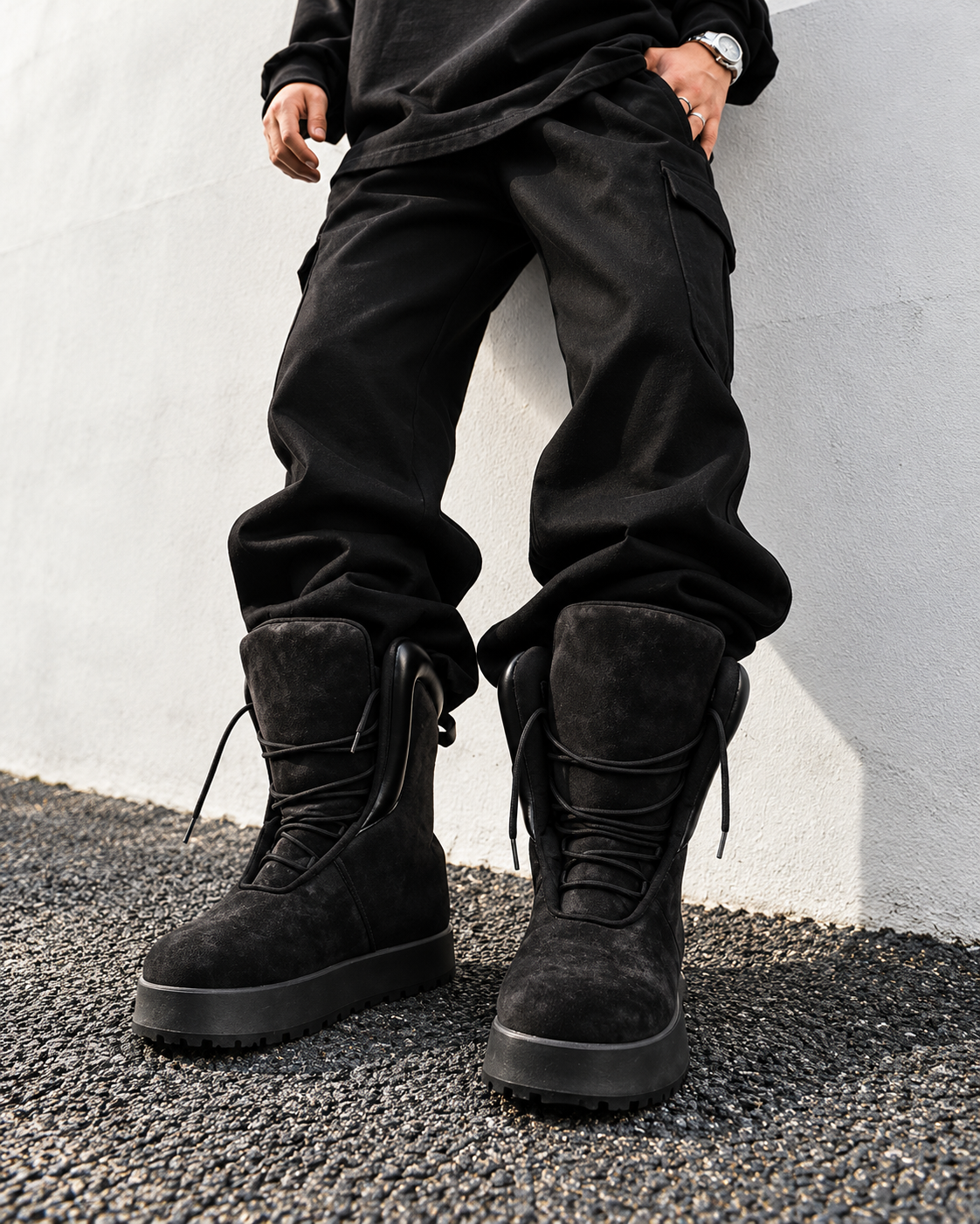 Trendy Oversized High-Top Puffer Boots