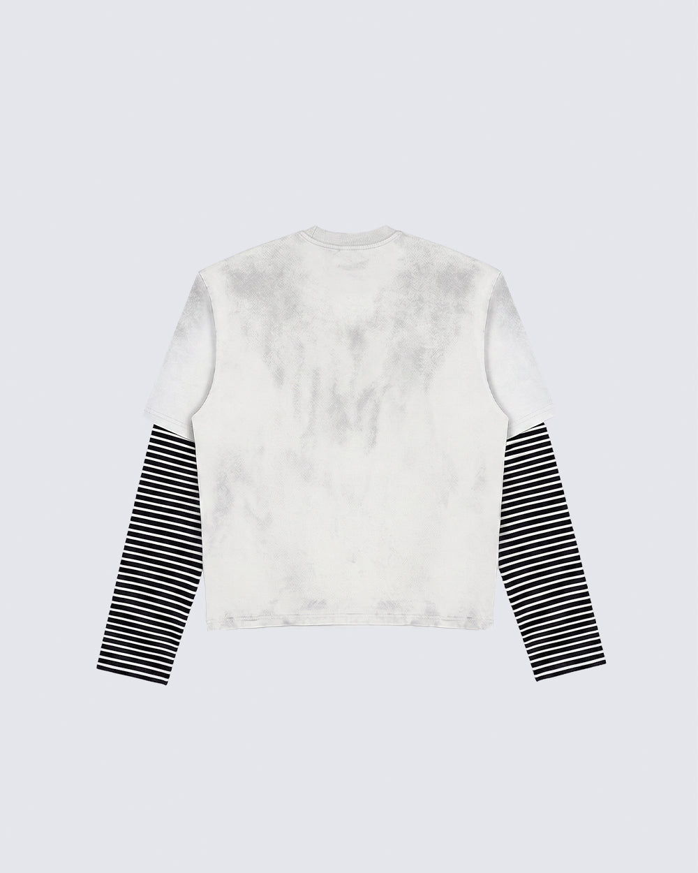 GRYFTWORLD | Washed Vintage Layered Stripe Sleeve Graphic Tee
