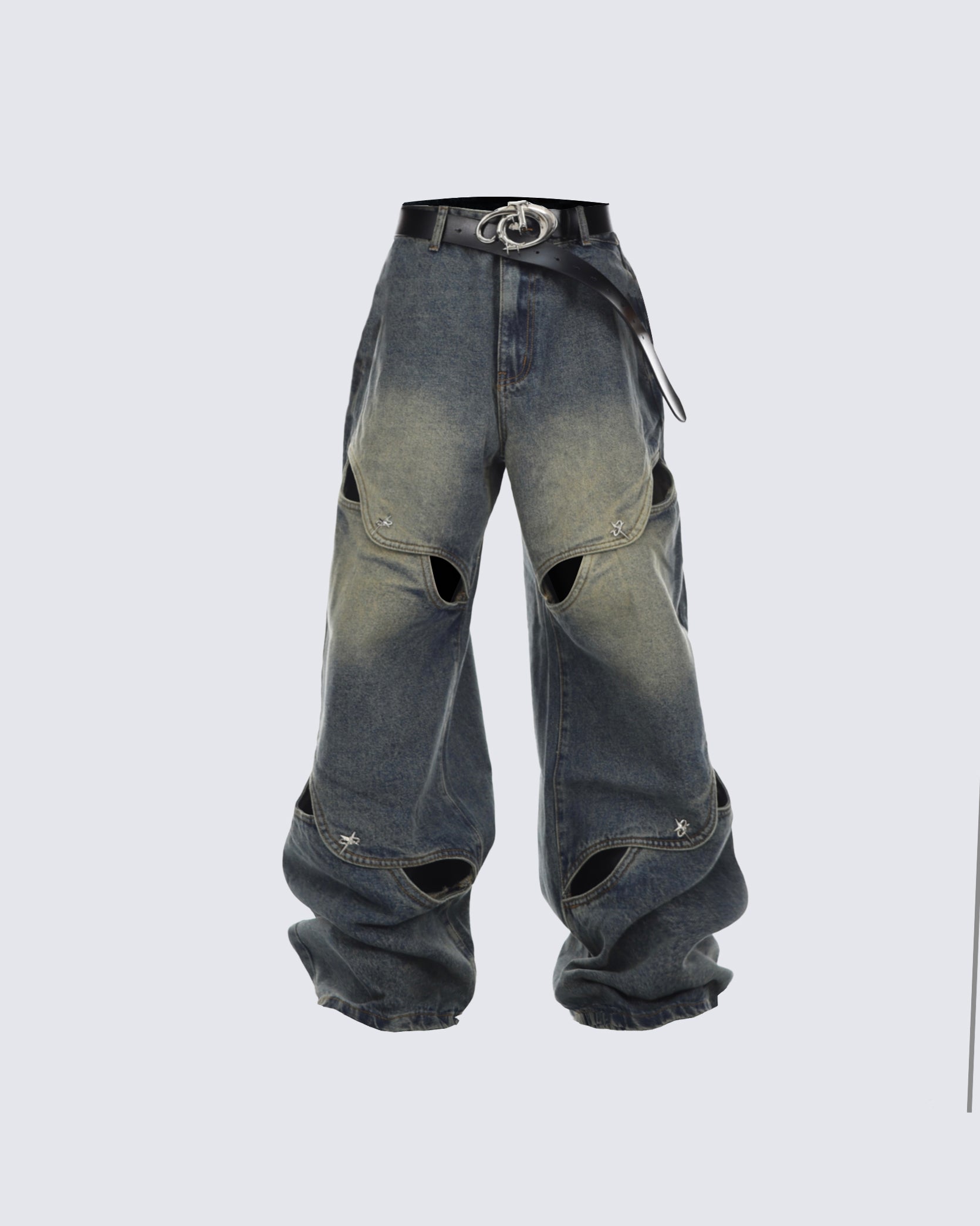 GRYFT Street Fashion Denim Pants