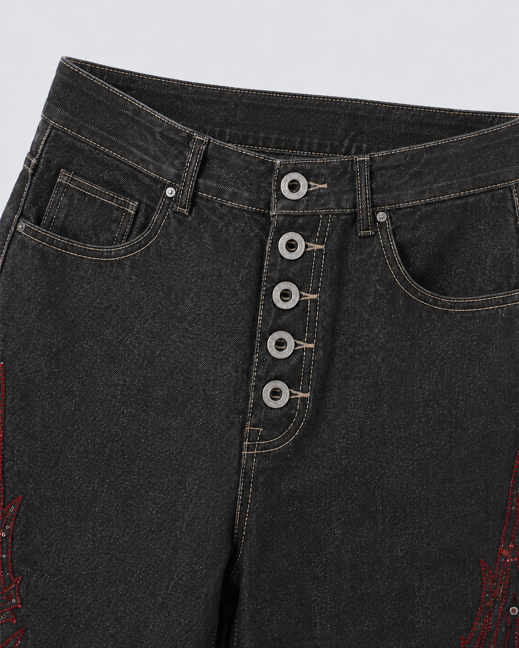 GRYFT Gothic Embroidered Jeans