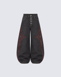 GRYFT Gothic Embroidered Jeans