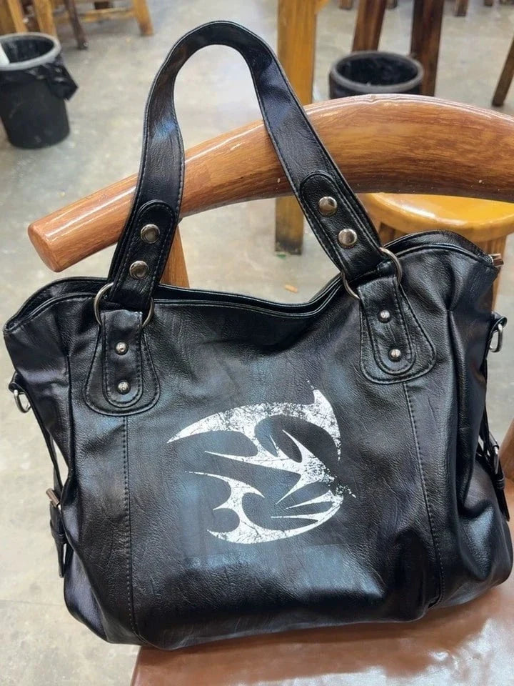 Hand-Studded Multi-Way Shoulder Bag