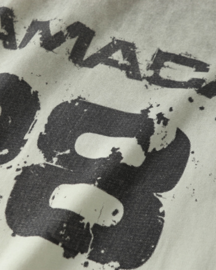 American Vintage Washed Contrast Stitch Graphic T-Shirt