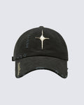Distressed Baseball Cap With Cross