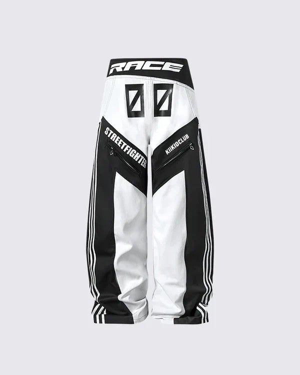 GRYFT Racing Style Graphic Oversized Pants