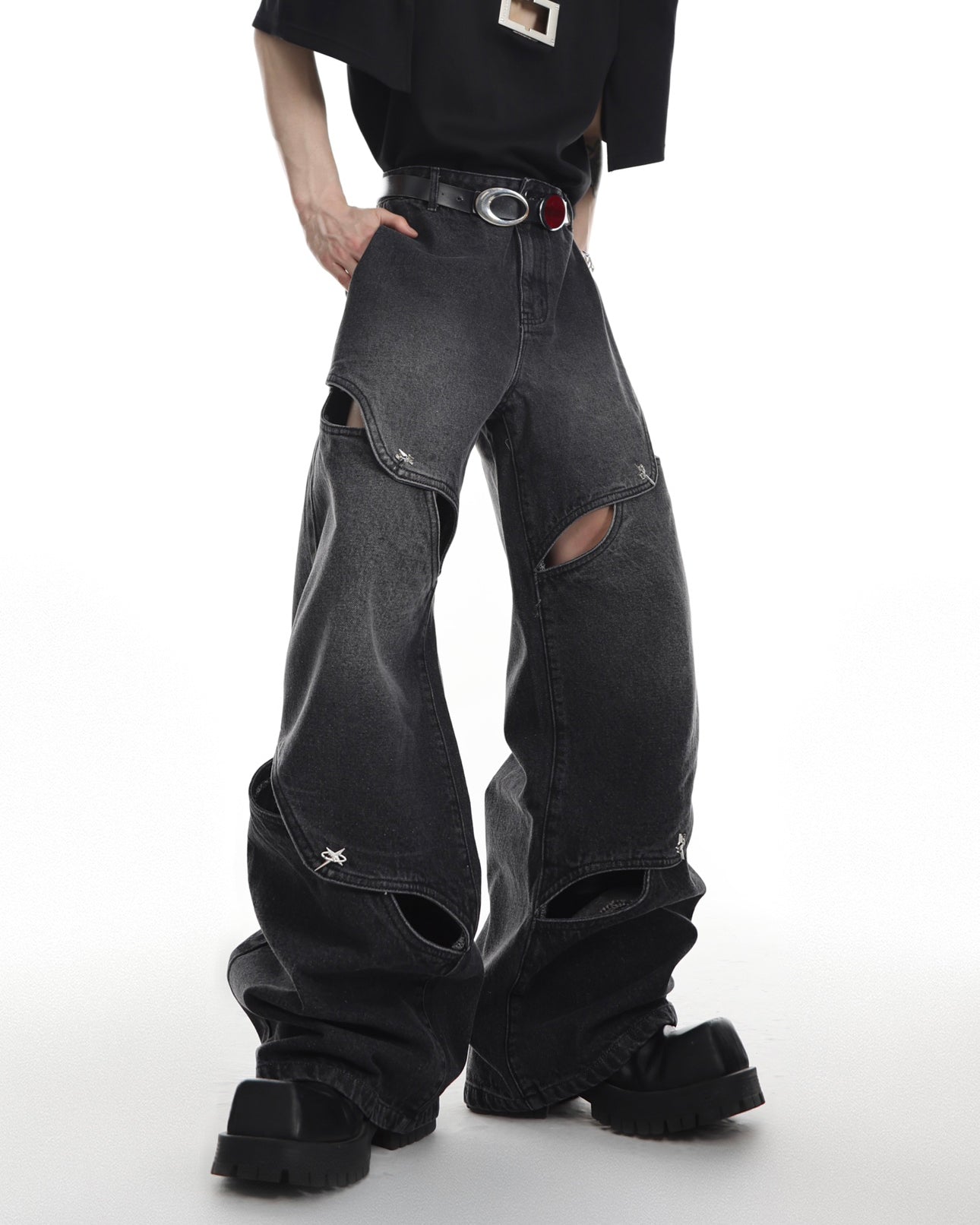 GRYFT Street Fashion Denim Pants