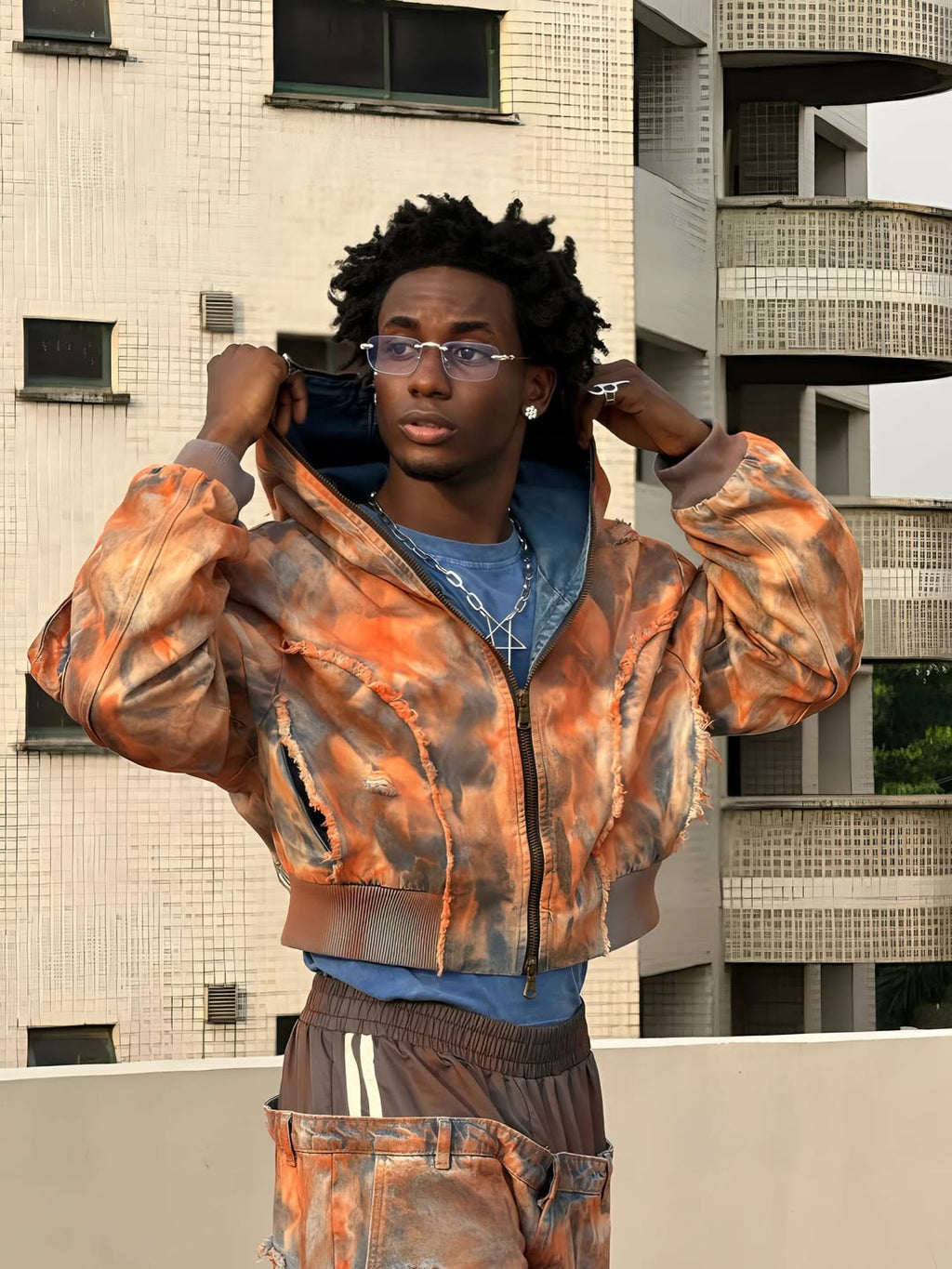 Wasteland Hooded Mud-Dye Jacket