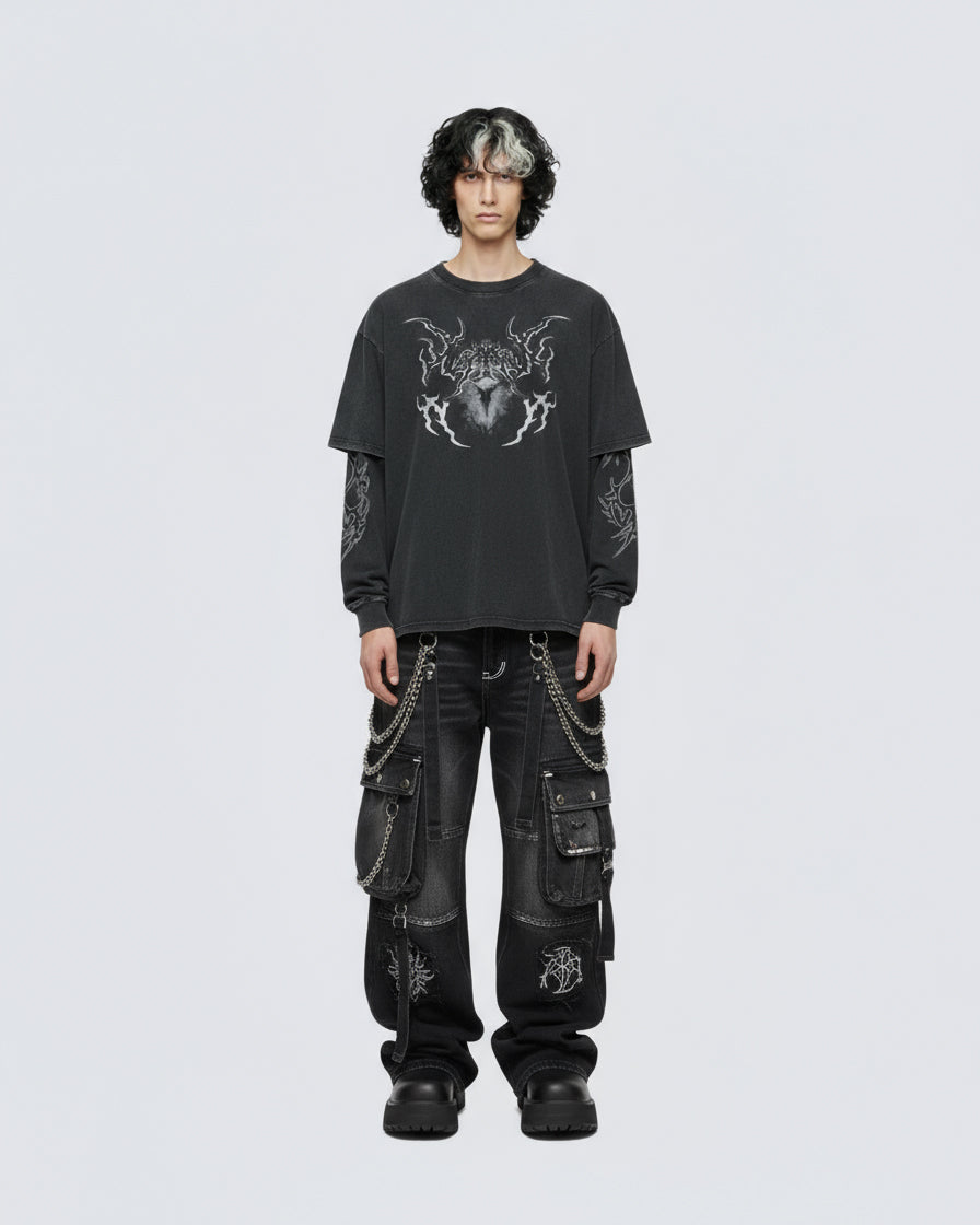 Graphic Oversized Long Sleeve T-shirt