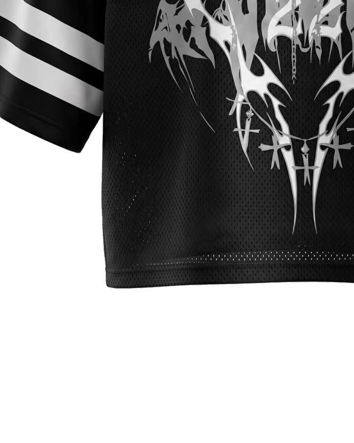 Gothic Graphic Cropped Street Jersey