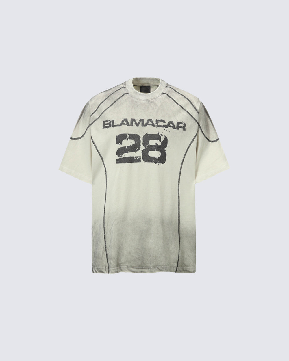 American Vintage Washed Contrast Stitch Graphic T-Shirt