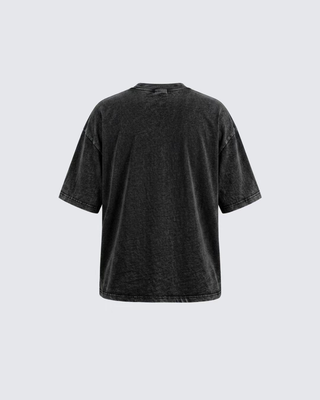 Vintage Washed Graphic Print Oversized T-Shirt