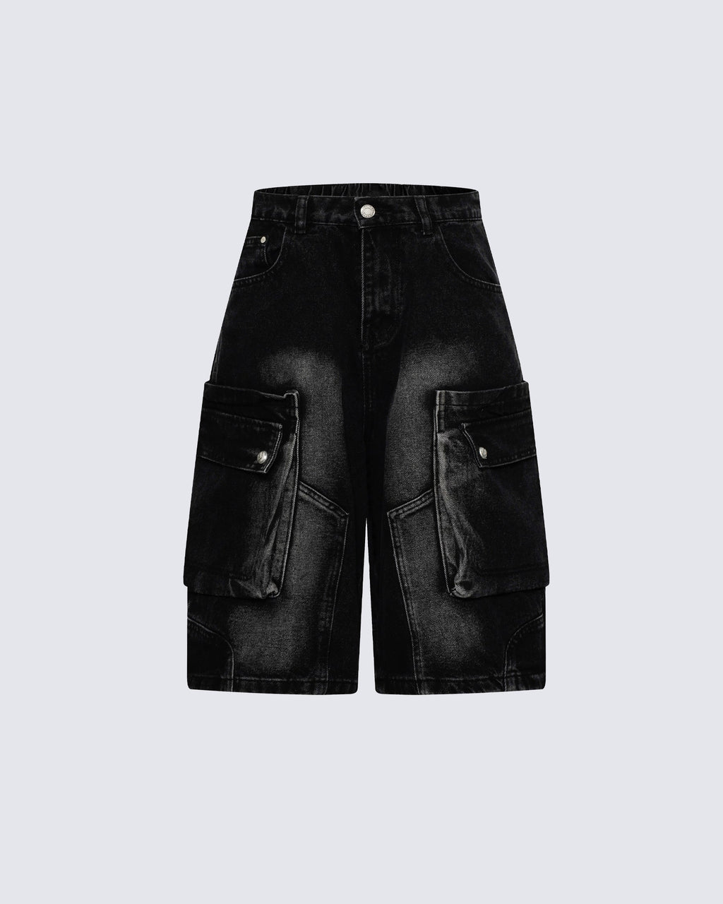 Vintage Washed Distressed Pocket Capri Pants