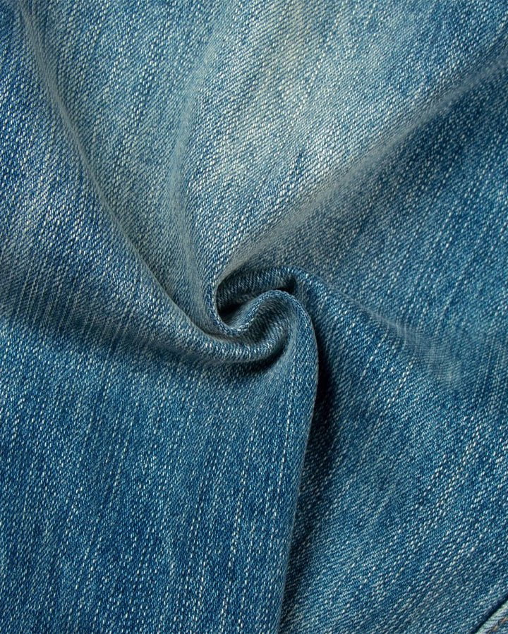 Washed Faded Curved Jeans