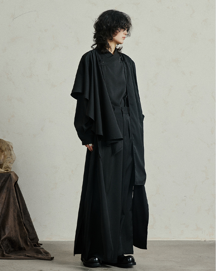 Avant-Garde Wide-Leg High Waist Trousers