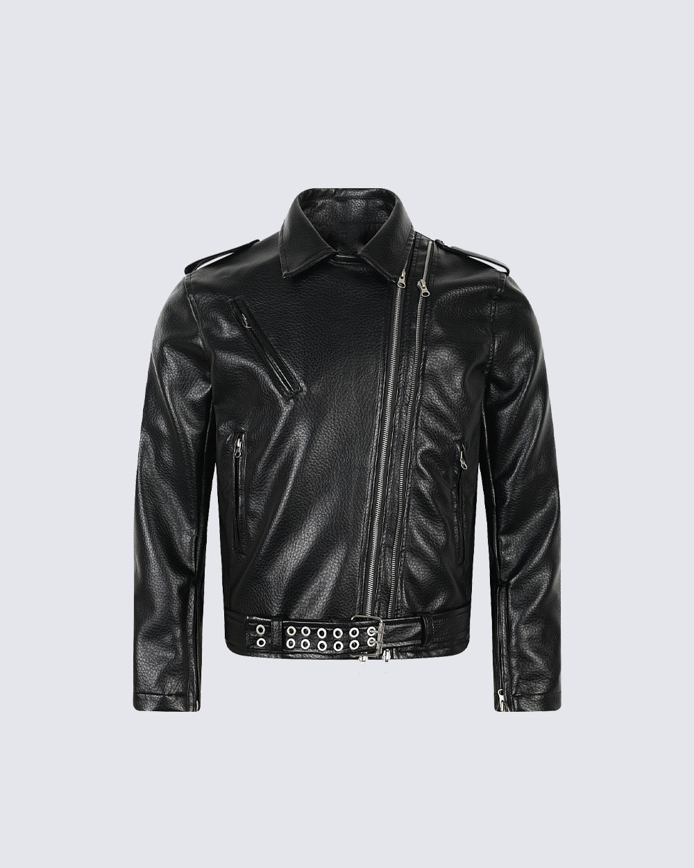 Asymmetric Zip Faux Leather Jacket