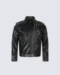 Asymmetric Zip Faux Leather Jacket