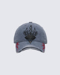 Vintage Washed Flame Embroidery Cap
