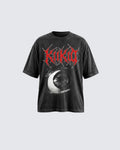 Vintage Washed Gothic Eye Graphic Oversized T-Shirt