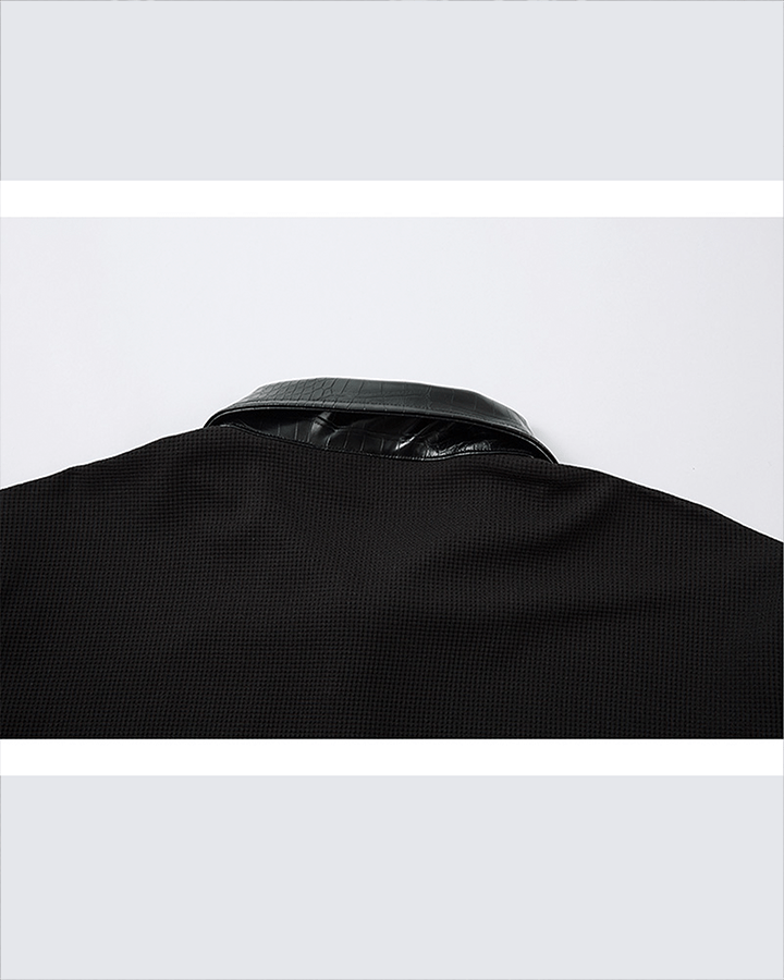 Gothic Double Sleeve Polo with Barbed Quote Print