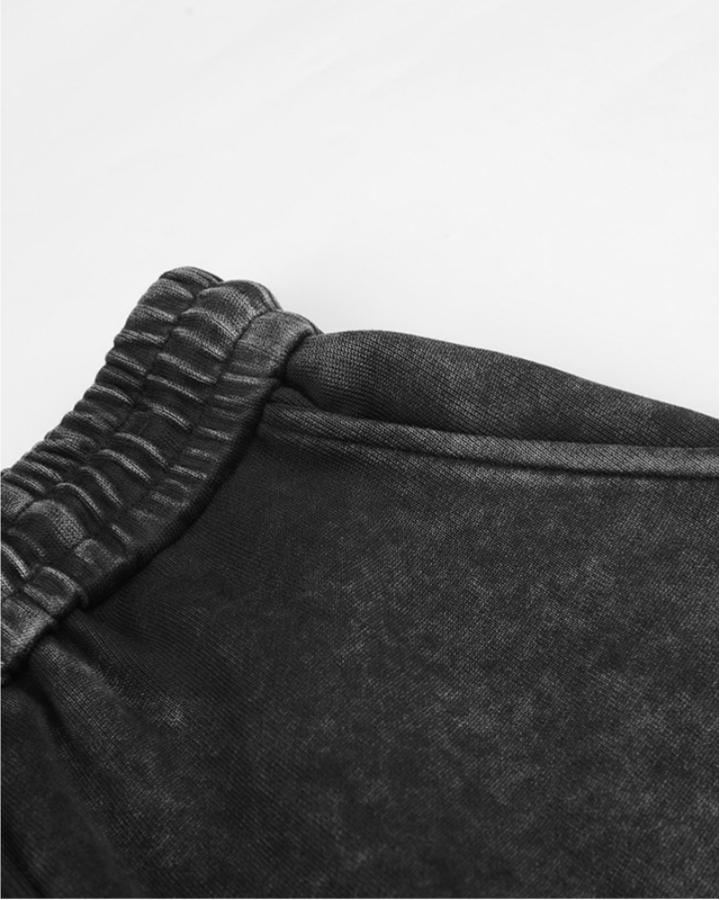 GRYFT Gothic Washed Cross Wide-Leg Sweatpants