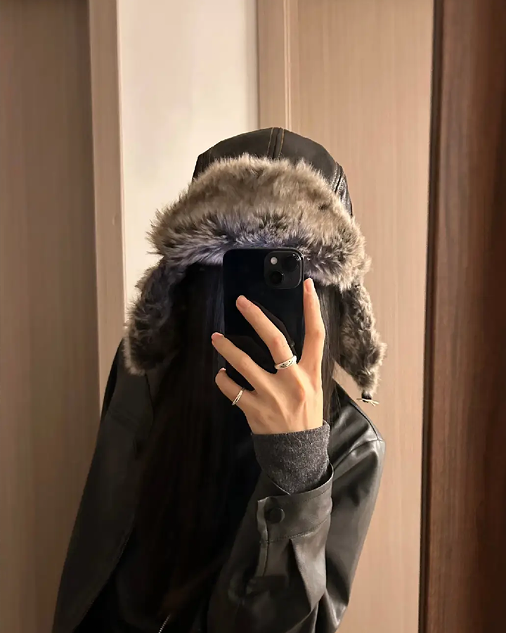 Faux Fur Lined Aviator Ushanka Cap