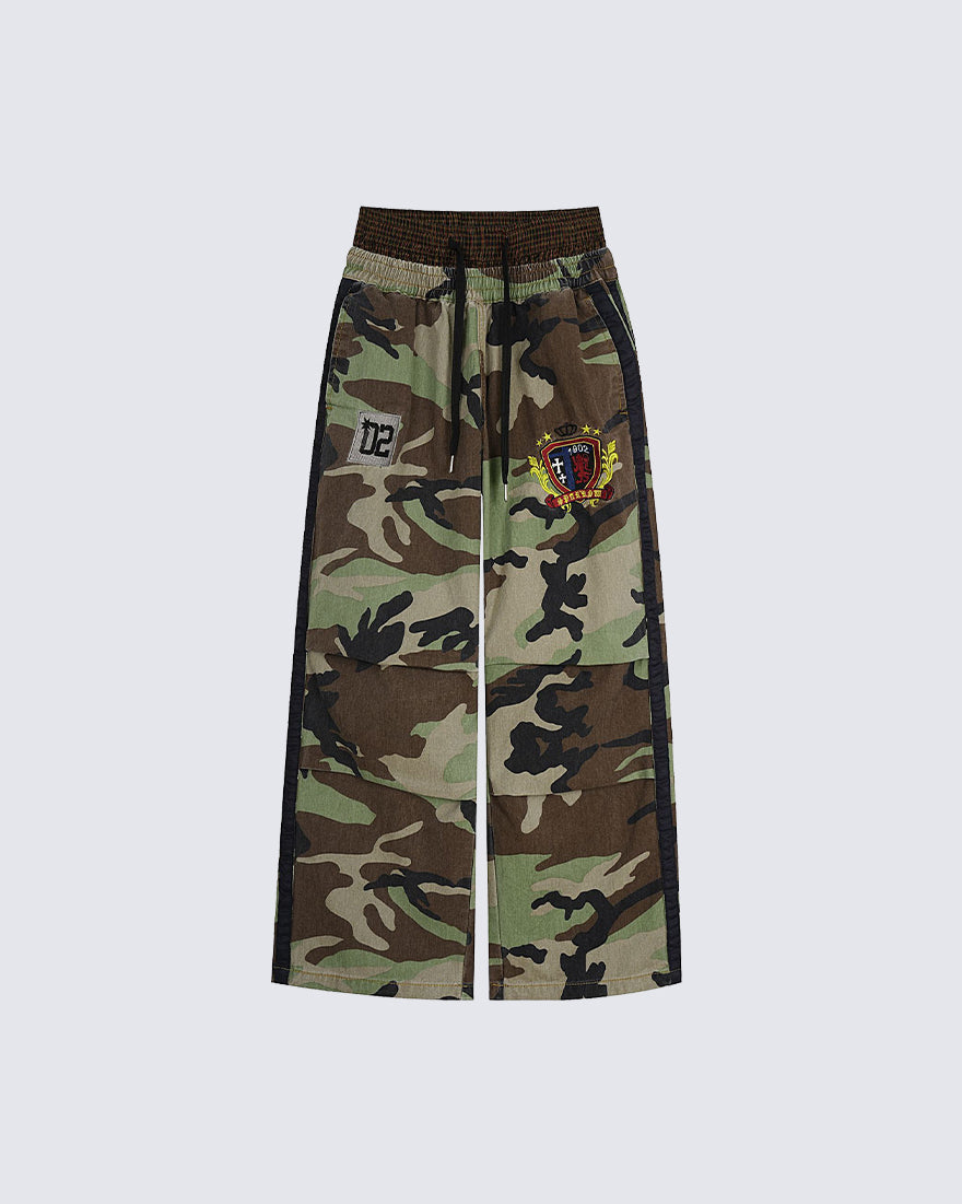 GRYFT Utility Double Waist Camo Cargo Pants