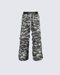 Stacked Camo Streetwear Drawstring Pants