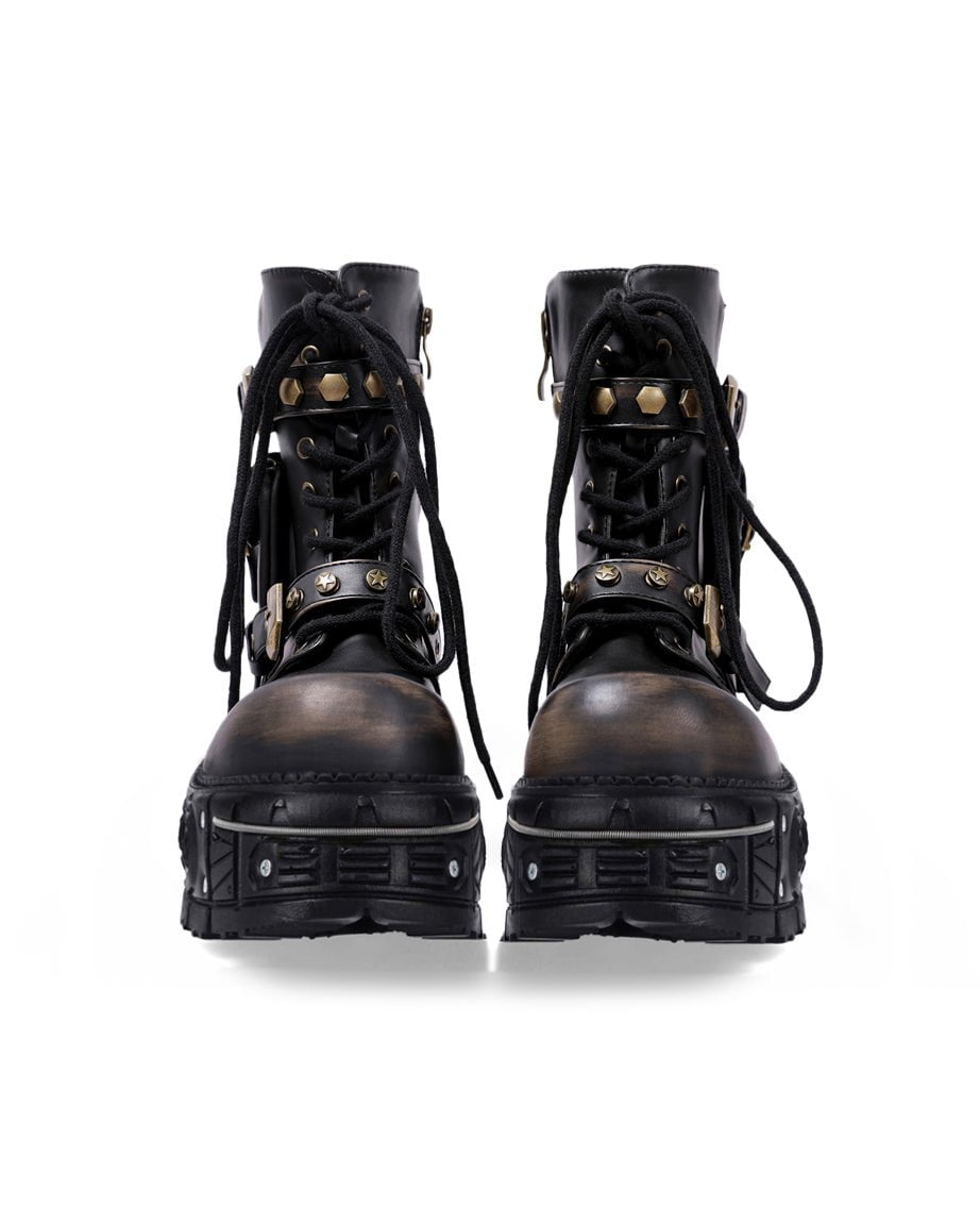 Gothic Punk Heavy-Duty Combat Boots