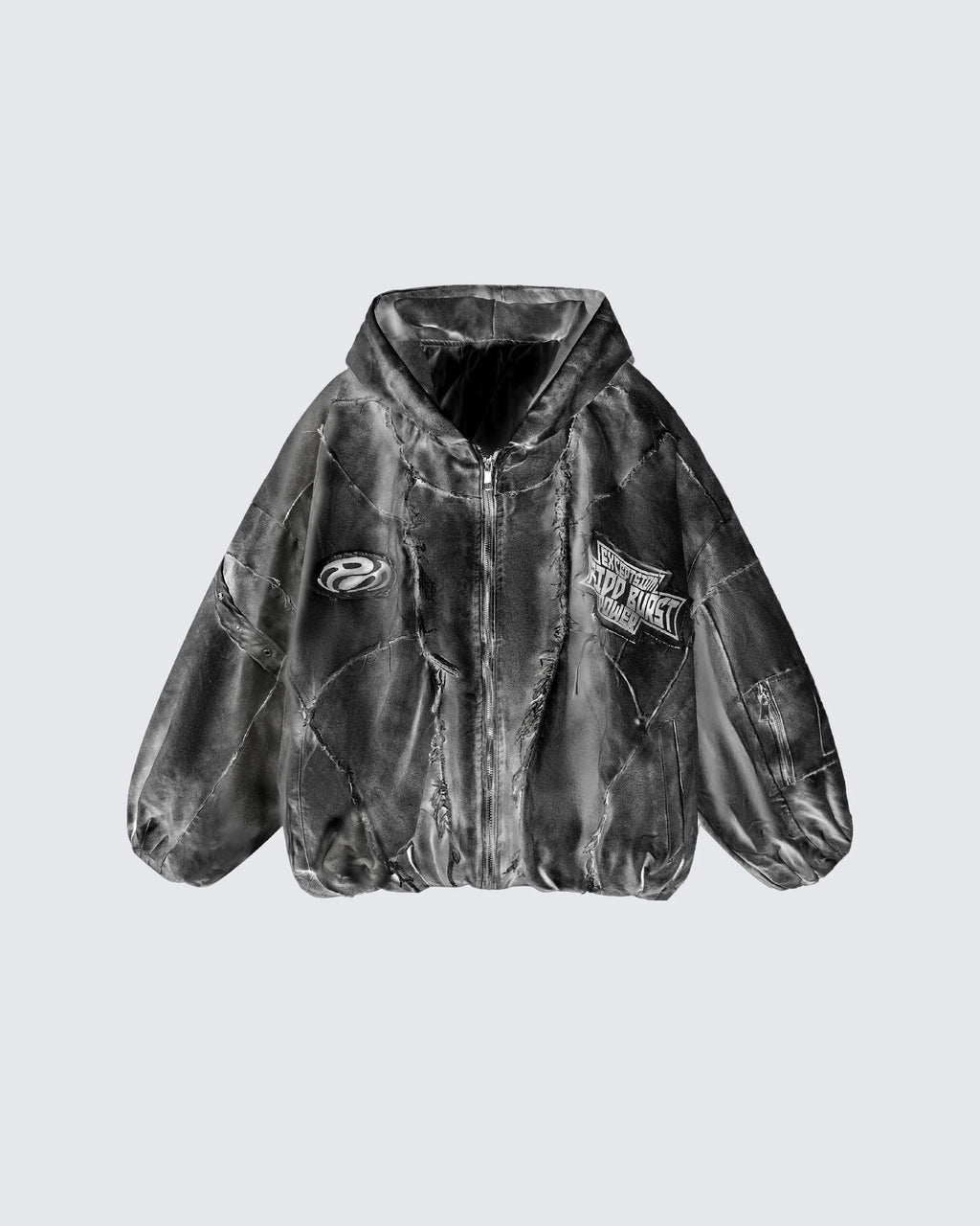 Washed Vintage Embroidered Sports Casual Tracksuit