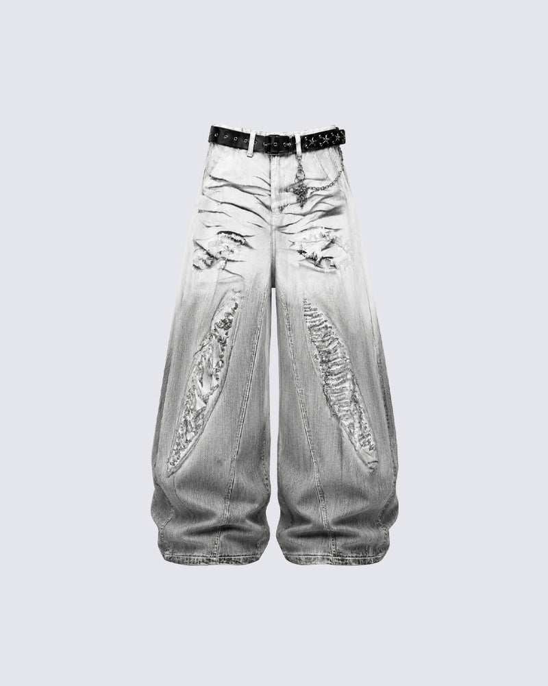 GRYFT Wasteland Distressed Scimitar Jeans