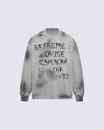 GRYFT Vintage Spray-Painted Letter Graphic Sweatshirt