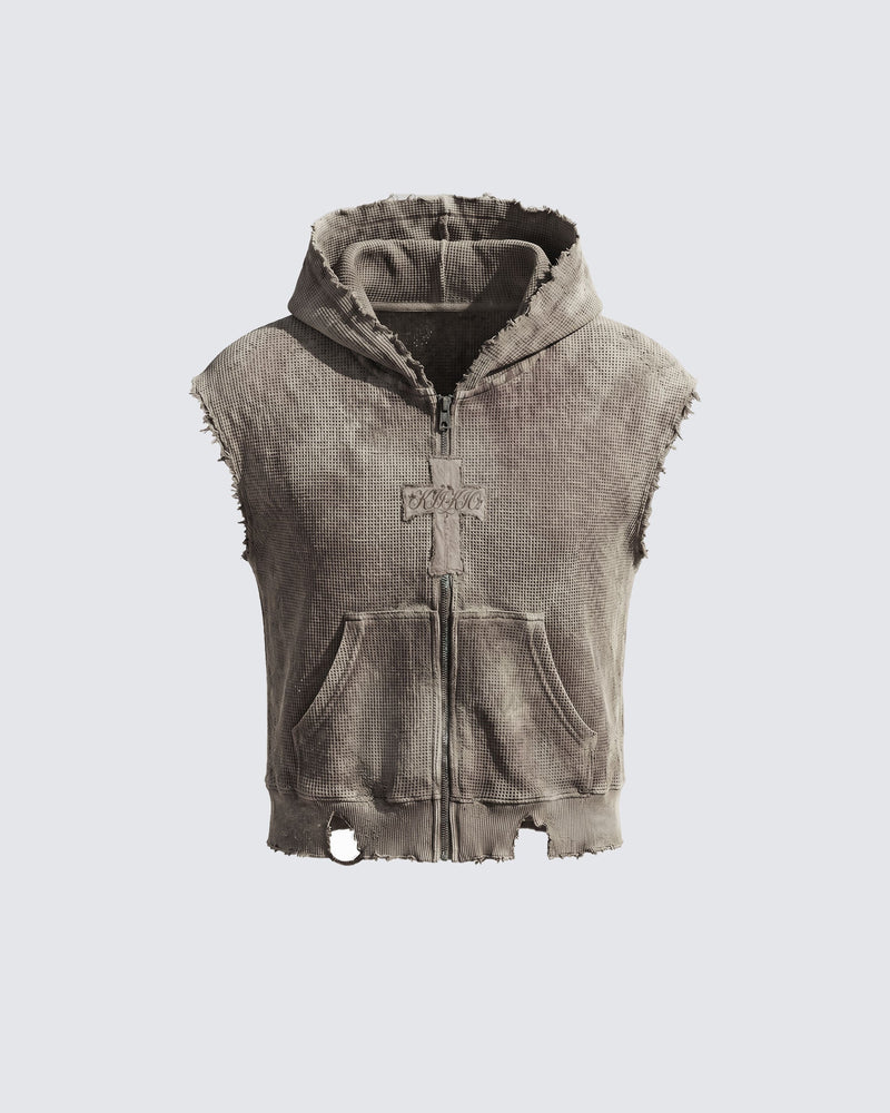 BARREN Series | Apocalyptic Pilgrimage Cross Hooded Vest
