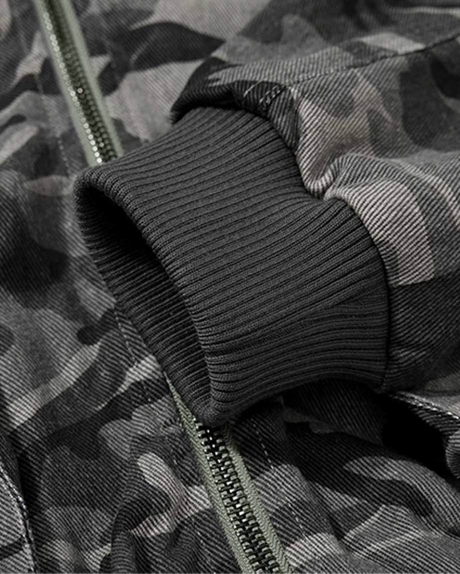 Camouflage Hooded Cargo Jacket