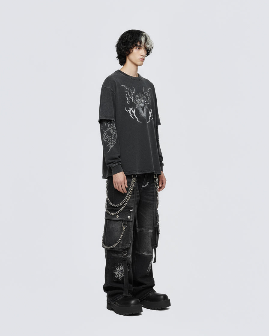 Graphic Oversized Long Sleeve T-shirt