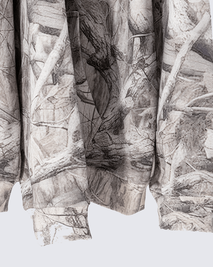 Heavyweight Fleece Camo Hoodie Cotton Blend