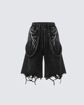 LIGHTNING Series | New Strap Wide-Leg Shorts