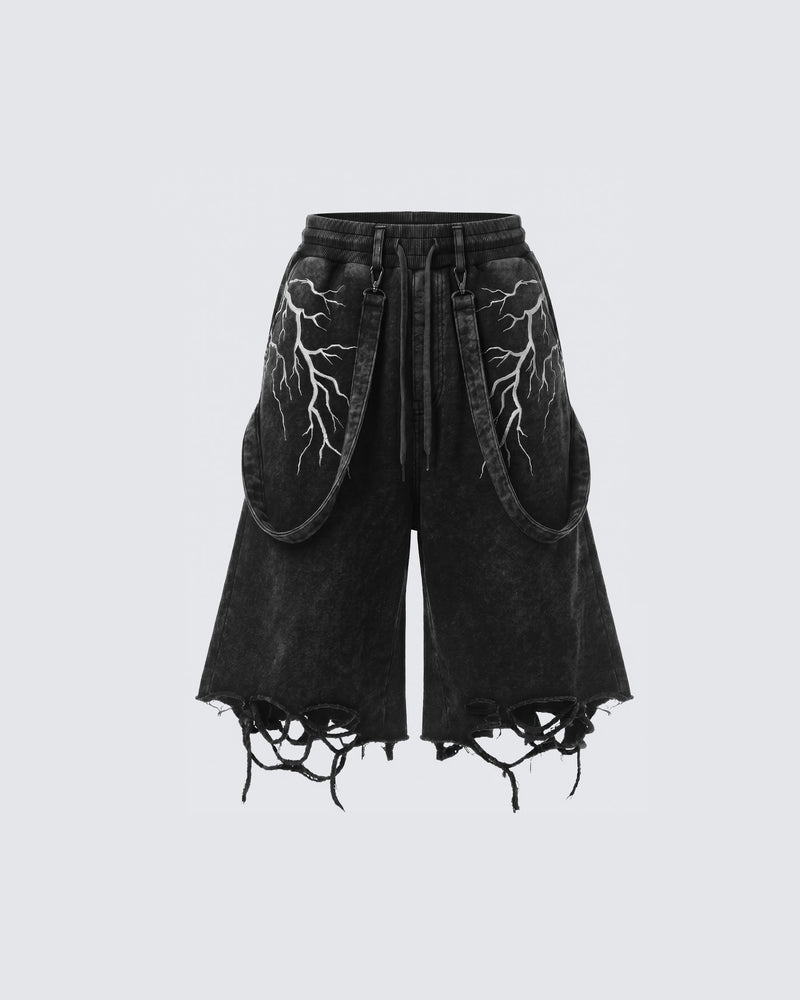 LIGHTNING Series | New Strap Wide-Leg Shorts