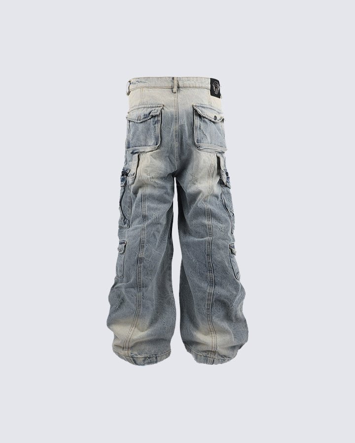 14-Ounce Heavyweight Vintage Washed Denim Pants