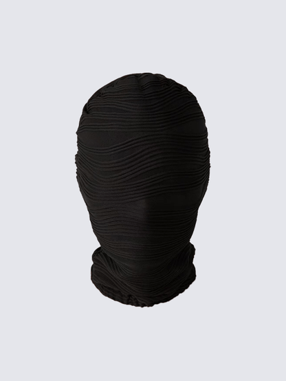 Black Textured Balaclava Mask