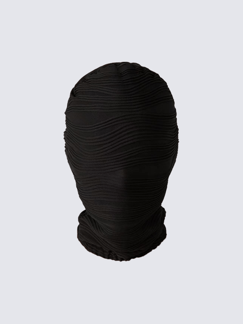 Black Textured Balaclava Mask