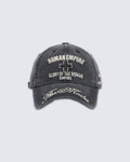 Vintage Washed Roman Letter Embroidery Baseball Cap