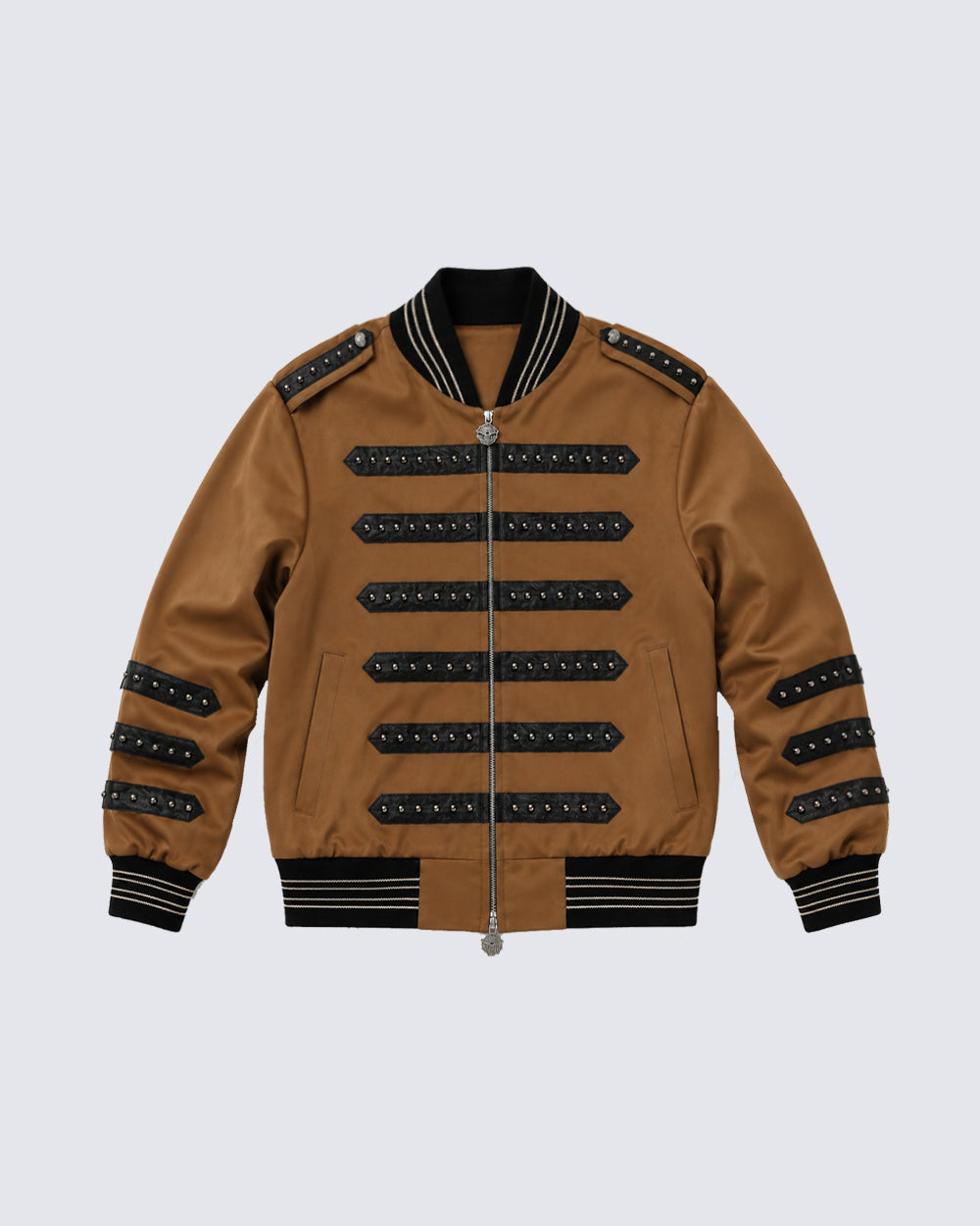 GRYFT Vintage Military Studded Bomber Jacket