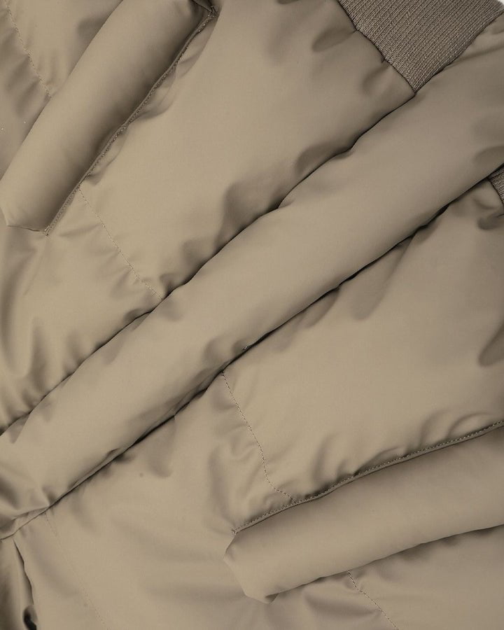 Simple High Neck Short Cotton Jacket